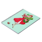 1950 Vintage Weihnachtsfrau Notizblock (Linke Seite)