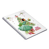 1950 Vintage Weihnachtsfrau Notizblock (Rechte Seite)