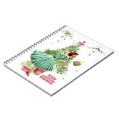 1950 Vintage Weihnachtsfrau Notizblock (Linke Seite)