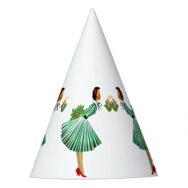 1950 Vintage Weihnachtsfrau Partyhütchen