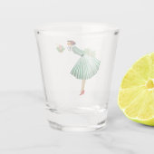 1950 Vintage Weihnachtsfrau Schnapsglas (Rückseite)