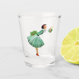 1950 Vintage Weihnachtsfrau Schnapsglas