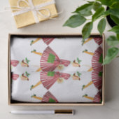 1950 Vintage Weihnachtsfrau Seidenpapier (Geschenk)