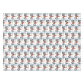 1950 Vintage Weihnachtsfrau Tischdecke (Vorderseite (Horizontal))