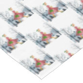 1950 Vintage Weihnachtsfrau Tischdecke (Schrägansicht)