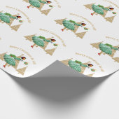 1950 Vintage Weihnachtsgrüße der Lady Geschenkpapier (Ecke)