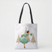 1950 Vintage Weihnachtsgrüße der Lady Tasche (Vorderseite)