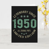 1950 Vintager Geburtstag Karte (Gelbe Blume)