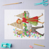 1950 Vintager Mann und weibliches Paar Seidenpapier (Basteln)