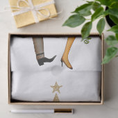 1950 Vintager Mann und weibliches Paar Seidenpapier (Geschenk)