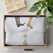 1950 Vintager Mann und weibliches Paar Seidenpapier (Geschenk)