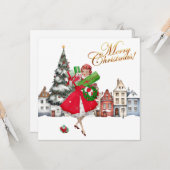 1950 Vintager Weihnachtskauf für Frauen Karte (Vorderseite/Rückseite Beispiel)