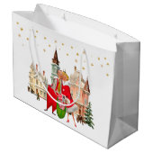 1950 Vintages Paar Große Geschenktüte (Rückseite Schrägansicht)