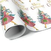 1950 Vintages Weihnachtsgeschäft für Lady Geschenkpapier (Rolleneckpunkt)