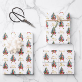 1950 Vintages Weihnachtsgeschäft für Lady Geschenkpapier Set