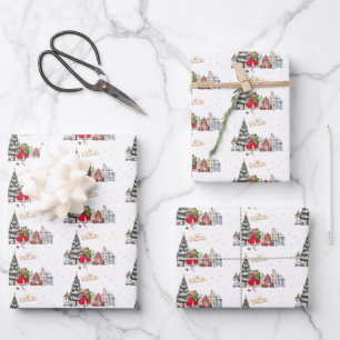 1950 Vintages Weihnachtsgeschäft für Lady Geschenkpapier Set