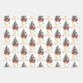 1950 Vintages Weihnachtsgeschäft für Lady Geschenkpapier Set (Vorderseite)