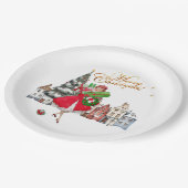 1950 Vintages Weihnachtsgeschäft für Lady Pappteller (Schrägansicht)