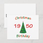 1950 Weihnachten Geburtstag (Vorne/Hinten)