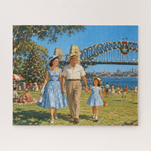 1950 Weihnachtsfamilienausflug Sydney Park Puzzle