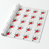1950 Weihnachtsfrau mit schottischer Terrior Geschenkpapier (Ungerollt)