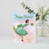 1950 Weihnachtsfrau Postkarte (Stehend Vorderseite)