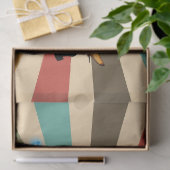 1950 Weihnachtskuppel mit Retro-Hintergrund Seidenpapier (Geschenk)