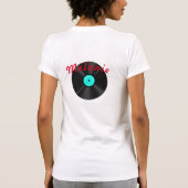 1950er Diner aquamarines schwarz-weißes Retro T-Shirt (Rückseite)