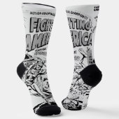1950er 'Fighting American' Action Comic Socken (Gewinkelt)