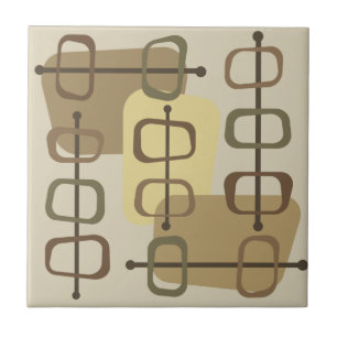 1950er Jahre Abstrakte Kunst Hohlsteine Beige Fliese