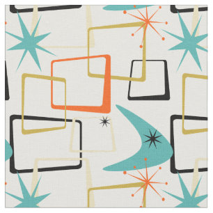 1950er Jahre Atomic Squares Stars & Boomerang Mitt Stoff