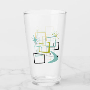 1950er Jahre Atomic Squares Stars Boomerang Mitte Glas