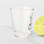 1950er Jahre Atomic Squares Stars Boomerang Mitte Schnapsglas (Links)