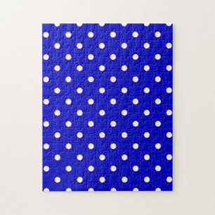 1950er Jahre Blau mit weißen Punkten Puzzle