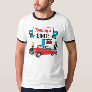 1950er Jahre Diner Retro Car Geburtstagsparty Sock T-Shirt