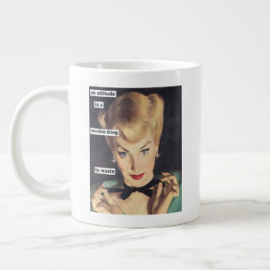 1950er Jahre Funny Retro Hausfrau mit Sass Jumbo-Tasse