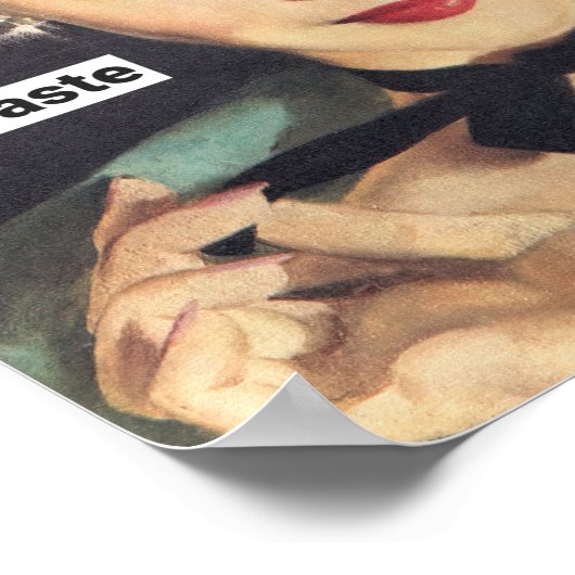 1950er Jahre Funny Retro Hausfrau mit Sass Poster (Ecke)