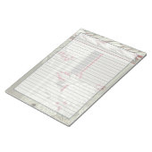 1950er Jahre Grau und Wein Retro Mitte Jahrhundert Notizblock (angewinkelt)