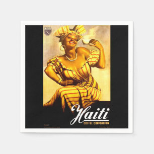 1950er-Jahre Haiti Coffee Corporation und drucken Serviette