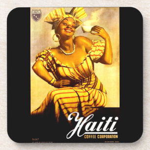 1950er-Jahre Haiti Coffee Corporation und Getränkeuntersetzer