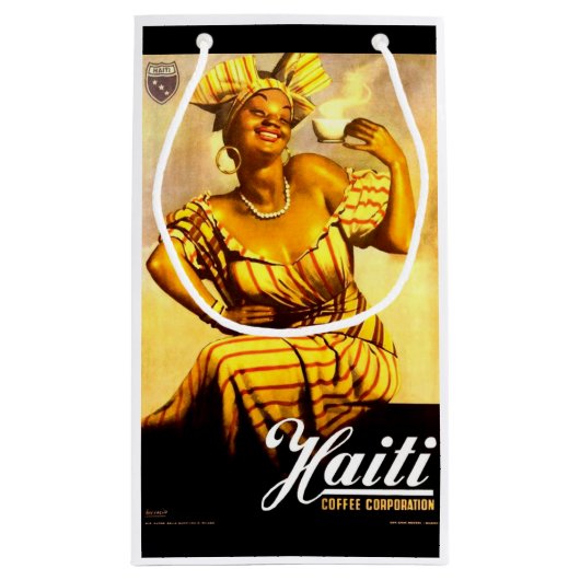 1950er-Jahre Haiti Coffee Corporation und Kleine Geschenktüte (Rückseite)