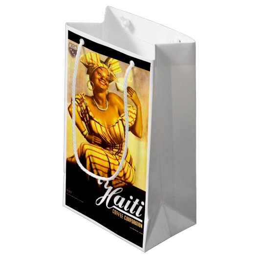 1950er-Jahre Haiti Coffee Corporation und Kleine Geschenktüte (Vorderseite Schrägansicht)