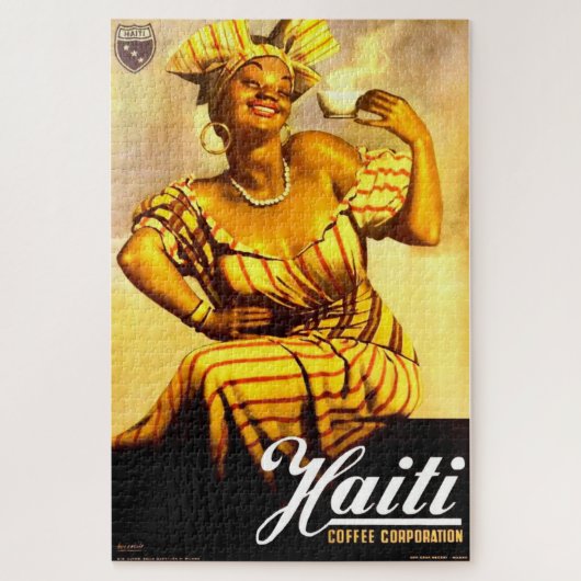 1950er-Jahre Haiti Coffee Corporation und Puzzle (Vertikal)