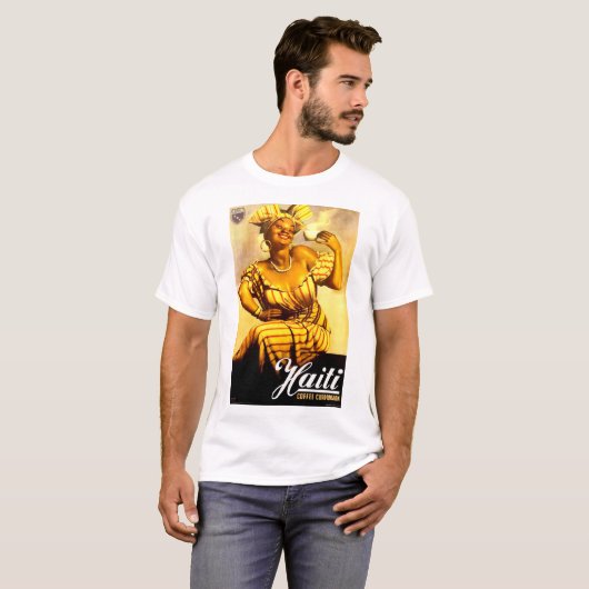 1950er-Jahre Haiti Coffee Corporation und T-Shirt (Vorne ganz)