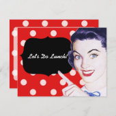 1950er Jahre, in denen sie auf das Luncheon der Fr Einladung (Vorne/Hinten)