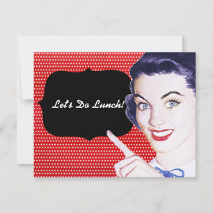 1950er Jahre, in denen sie auf das Luncheon der Fr Einladung