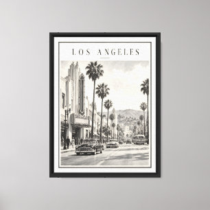 1950er Jahre Los Angeles Kalifornien Vintage Leinwanddruck