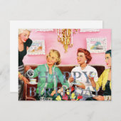 1950er-Jahre Nachmittagstee Glückwunsch zum Geburt (Vorne/Hinten)