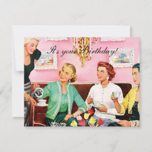 1950er-Jahre Nachmittagstee Glückwunsch zum Geburt