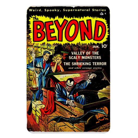 1950er Jahre *The BEYOND* Horror Comic Magnet (Vertikal)